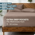 thumbnail image 3 of Bare Home Fitted Sheet - 22" Extra Deep Pocket - Premium 1800 Collection - Twin-XL, Taupe, 3 of 6