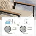 thumbnail image 2 of Sophia & William 4Pcs Outdoor Patio Dining Chairs Wicker Swivel Chairs with Metal Frame, Beige Cushion, 2 of 8
