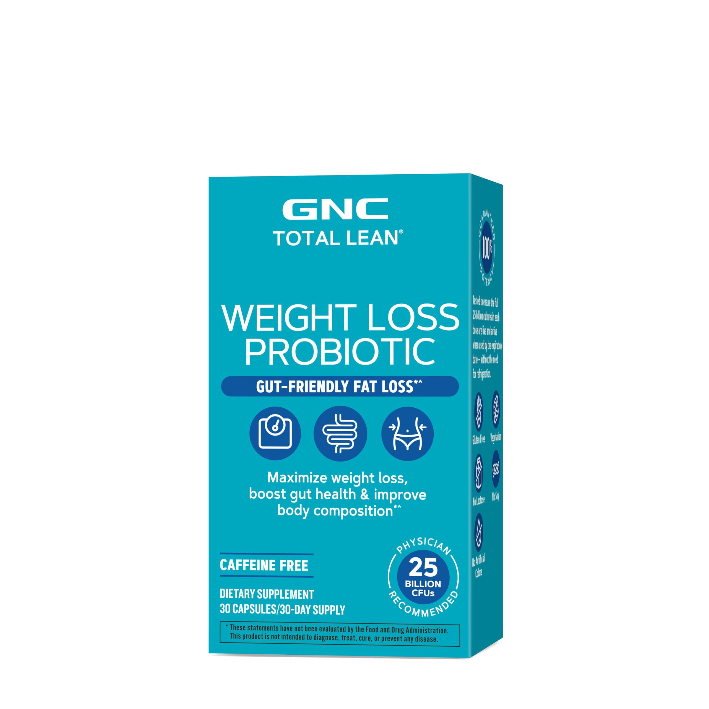 GNC Total Lean Weight Management Probiotic | Boost Gut Health and Body Composition, 30 Capsules