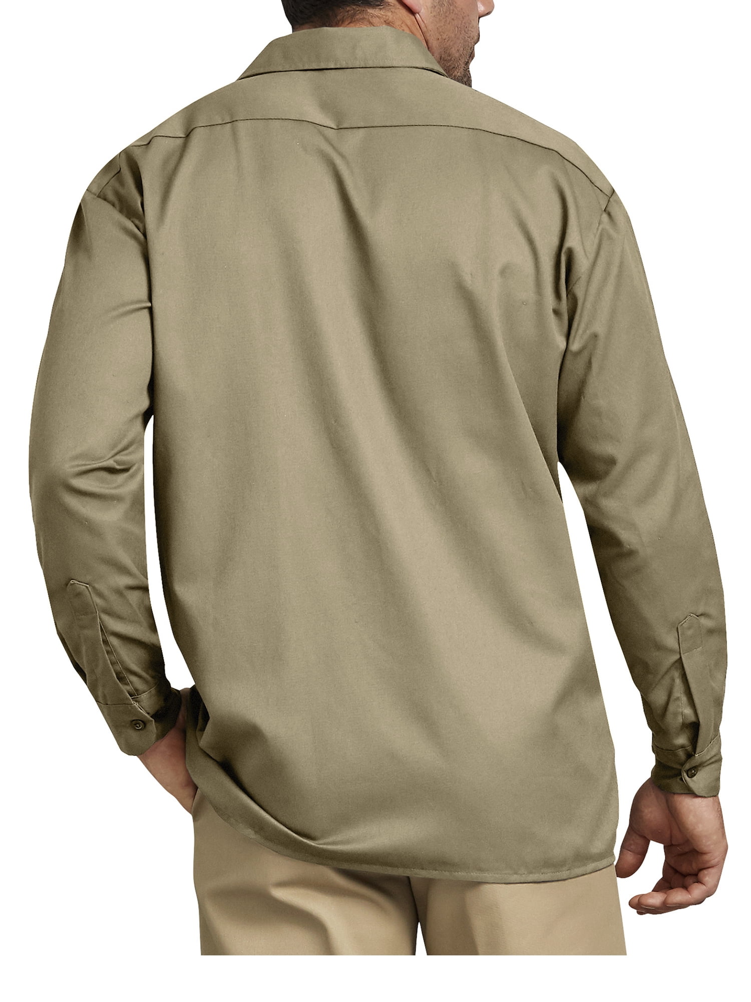 dickies men's original fit long sleeve twill work shirt