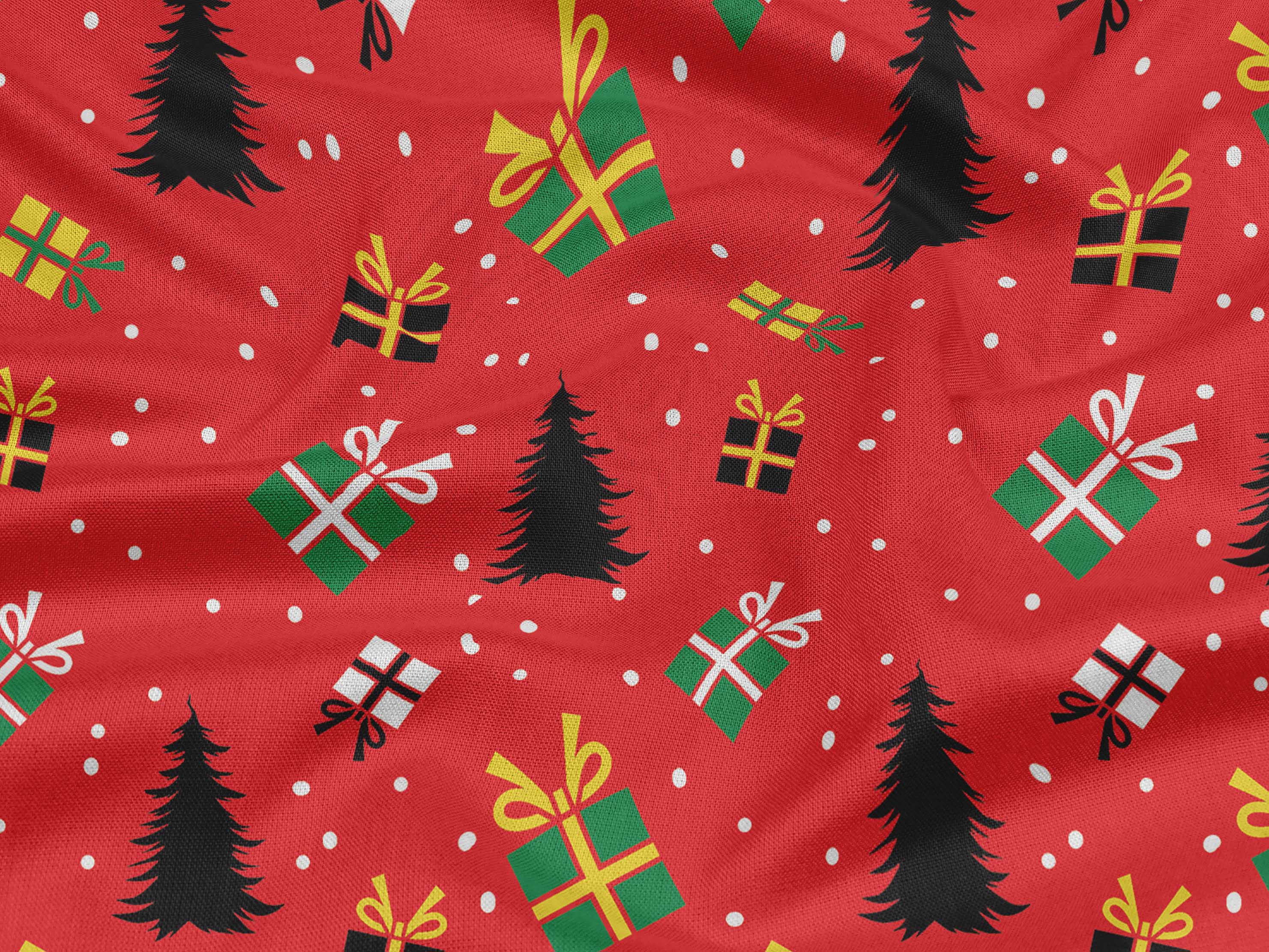 oneOone Rayon Red Fabric Merry Christmas Sewing Fabric By The Yard Printed Diy Clothing Sewing Supplies 56 Inch Wide-4ZF