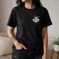 thumbnail image 4 of Women’s Gothic Skull Floral Graphic T-Shirt, Unisex Classic Fit Cotton Tee, 4 of 9