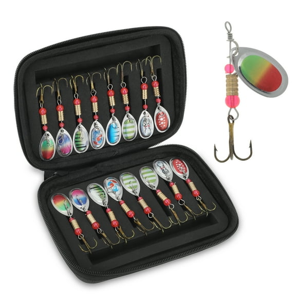 Conjuntos de señuelos de pesca Unique Bargains, cebos giratorios eficientes con anzuelos triples para pescadores, estilo B, colorido, 1 conjunto