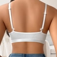 thumbnail image 7 of Womens Lace Wireless Bras Non-Slip Bandeau Bra with Removable Adjustable Straps Tube Top Bralette Underwear (S, White), 7 of 7