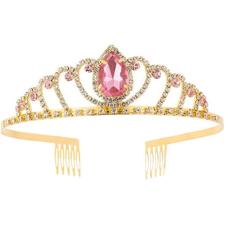 Princess Crown Queen Party Supplies Hair Tiara Gold Crowns with Red ...