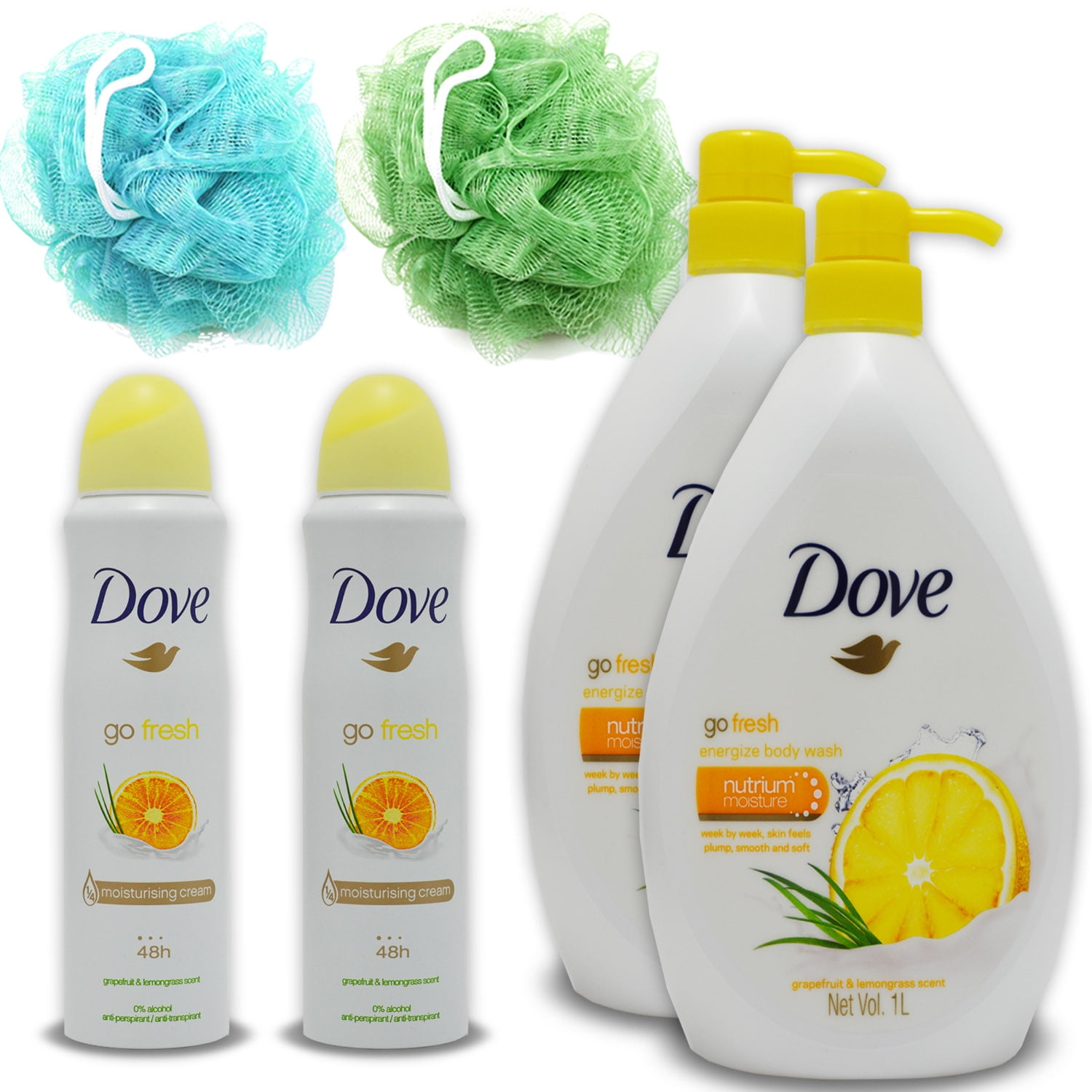 Dove Body Wash And Deodorant Kit 2 Pack 33 Oz Grapefruit And