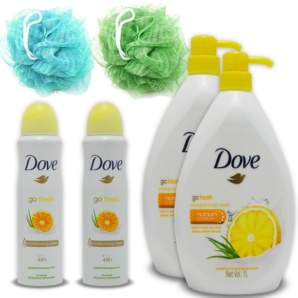 Dove Body Wash And Deodorant Kit 2 Pack 33 Oz Grapefruit And
