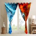 thumbnail image 3 of Ice Fire Hockey Curtains,Sports Curtains Hockey Decor Bedroom,Ice Hockey Puck Curtains Blue and Red Window Curtains 2 Panels 42"Wx63"L, 3 of 6