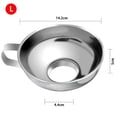 thumbnail image 4 of Embudo de acero inoxidable de boca ancha para conservas, utensilios de cocina, embudo con asa para mermelada, 4 of 8