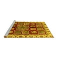 thumbnail image 2 of Ahgly Company Machine Washable Indoor Square Abstract Yellow Modern Area Rugs, 5' Square, 2 of 4