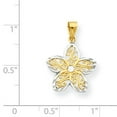 thumbnail image 3 of 10k & Rhodium Filigree Flower Charm, 3 of 3