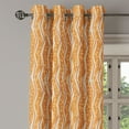 thumbnail image 2 of Ambesonne Burnt Orange Grommet Curtain, Chevron Zigzag Print, 50" x 84", Burnt Orange Off White, 2 of 6
