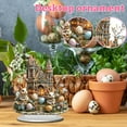 thumbnail image 4 of Easter Bunny Christmas Ornament,Rabbit Statue Figurine Indoor Outdoor Acrylic Panel Desk Centerpiece for Xmas Party Festival, 4 of 5