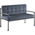thumbnail image 1 of ACME Brantley Loveseat in Gray Velvet & Sandy Gray Finish, 1 of 7