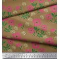 thumbnail image 2 of Soimoi Poly Georgette Fabric Leaves & Floral Artistic Print Fabric by Yard 52 Inch Wide, 2 of 5