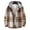 Khaki, variant on Munlar Hooded Women Coat Plaid Cardigan Long Sleeve Christmas Winter Coat for Women
