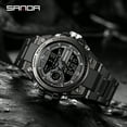 thumbnail image 5 of Sanda Top Brand Men's Watches Sports Quartz Watch 5atm Waterproof Military Digital Watches S Shock Male Clock Relogios Masculino - Quartz Wristwatches, 5 of 6