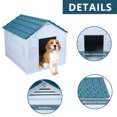 thumbnail image 2 of Plastic Dog House - Water Resistant Dog Kennel for Small to Medium Sized Dogs All Weather Indoor Outdoor Doghouse Puppy Shelter, 2 of 8