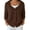 Brown, variant on Edvintorg Cardigan Sweaters for Women Lightweight Plus Size Ruffle Long Sleeve Casual Cardigans Button Down Loose Knit Cardigan Womens Fashion Wine S-3XL