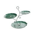thumbnail image 2 of Plato de Postre Strade Fareast Limited Soporte para Magdalenas 3 Niveles Verde y Plata, 2 of 8