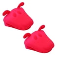 thumbnail image 2 of EeaseMX Guantes de silicona con forma de Animal, resistentes al calor, antiescaldaduras, antideslizantes, para uso en cocina, color rojo, 2 uds., 2 of 7