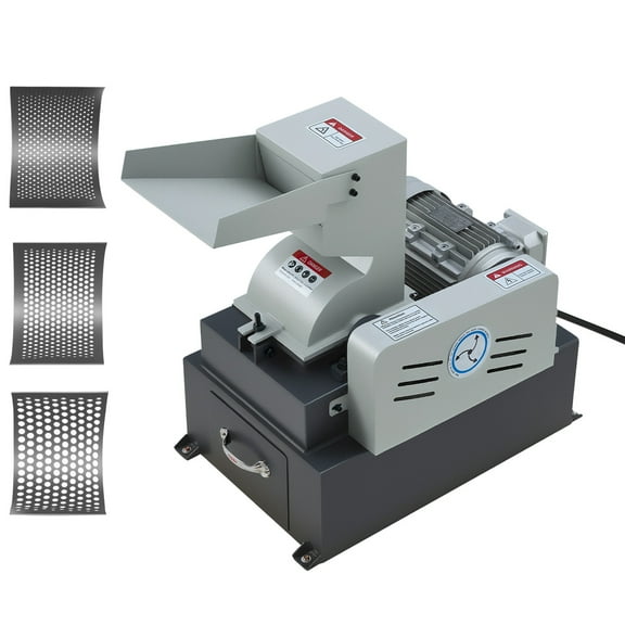 KFFKFF 3KW 220V Electric Hammer Crusher, Rock and Stone Grinder, Glass Crushing Machine with 400-600 kg/h Capacity, Coal Milling Machine with 0.12/0.24/0.4 inch Sieve Screens