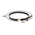 thumbnail image 6 of Adjustable Multi Holes Fitted Jeans Belt Faux Leather Metal Flower Fake Pearl Buckle Women Thin Belt Clothes Ornament, 6 of 8