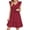 Wine, variant on THDHVS Dresses for Women,Women's Dresses,Fashion Women Summer Casual V-Neck Short Sleeve Mini Dress Green 2XL