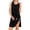 Black, variant on Women Solid Color Sleeveless Post Shoulder Surgery Dress Side Full Open Chemo Port Adaptive Nightgown, Light Green, Size M