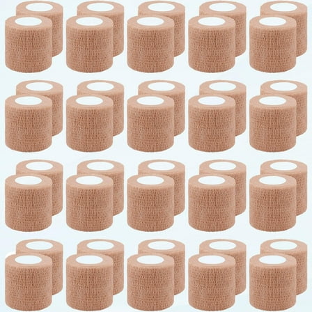 40 rolls of self-adhesive bandage wrap 2 inches self-adhesive bandage elastic bandage self-adhesive bandage wrap tape wound wrap bandage for wrist and ankle swelling and sprain (beige)