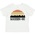 thumbnail image 3 of Inktastic Madison Wisconsin Skyline Retro Sunset Boys or Girls Toddler T-Shirt, 3 of 5