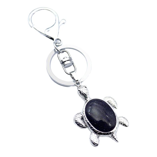 Bolsa Cadena de Piedras Animal Colgante Tortuga Llavero Llavero - Jaspe rojo, tal se describe Blue Yinane llavero de tortuga para hombres