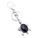 thumbnail image 1 of Llavero con forma de tortuga, colgante de tortuga marina con piedras preciosas naturales, regalo azul Blue Yuyangstore llavero de tortuga para hombres, 1 of 4