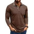thumbnail image 2 of Xzbqbs Mens Cotton Polo Shirts Long Sleeve Casual Button Shirts Lightweight Pullover Shirts Classic Golf Shirts Dress Shirts for Men, 2 of 7