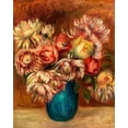 thumbnail image 2 of Renoir, Pierre-Auguste 15x18 Black Ornate Wood Framed with Double Matting Museum Art Print Titled - Flowers in a Green Vase 1912, 2 of 4