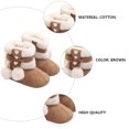 thumbnail image 2 of WORGEOUS 1 par de botas navideñas para bebés con lazo de invierno, prewalker de algodón cálido para niños pequeños, 2 of 9