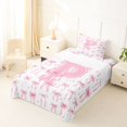 thumbnail image 5 of Manfei Letter P Monogrammed Twin Sheet Sets For Girls,Lovely Bowknot Bedding For Kids,3 Pieces, 5 of 6