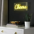 thumbnail image 6 of Cheers 11.8" Contemporary Glam Acrylic Box USB Operated LED Neon Light, Yellow, 6 of 6