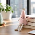 thumbnail image 4 of Plush Christmas Tree Figurine, Pink Finish, Soft Dangling Legs Tabletop Ornament for Mantel, Shelf, Desk or Holiday Gift, 4 of 5