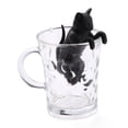 thumbnail image 4 of 2 box Silicone Tea Infuser Cat Creative Animal Tea Strainer for Tea Lovers Black 43x60x104mm Inner Diameter: 24mm, 4 of 5