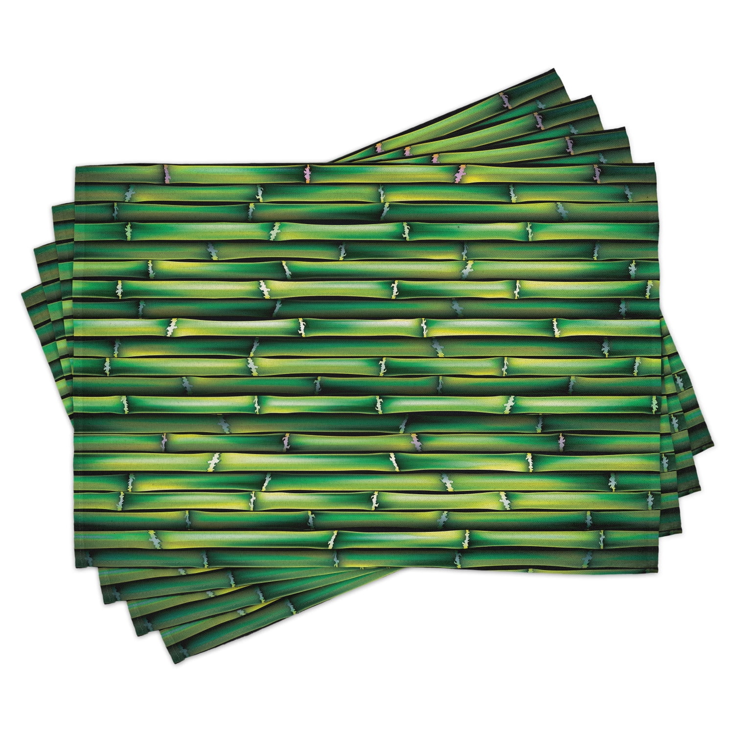 Bamboo Placemats Set of 4 Image of Horizontal Asian Bamboo Tree Stems