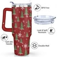 thumbnail image 3 of Merry Christmas 40 Oz Coffee Tumbler with Handle Stainless Steel Winter Snowflake Coffee Travel Mug Modern Cafe Tumblers for Holiday Accessories Birthday Christmas for Mom Wife Teacher Neighbor, 3 of 7