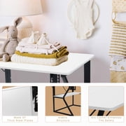 Vividwood Sewing Table, Large Sewing Machine Table with Adjustable Platform and Storage Shelf