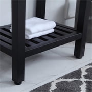 Elegant Furniture and Lighting 18 inch Single Bathroom Metal Vanity in Black