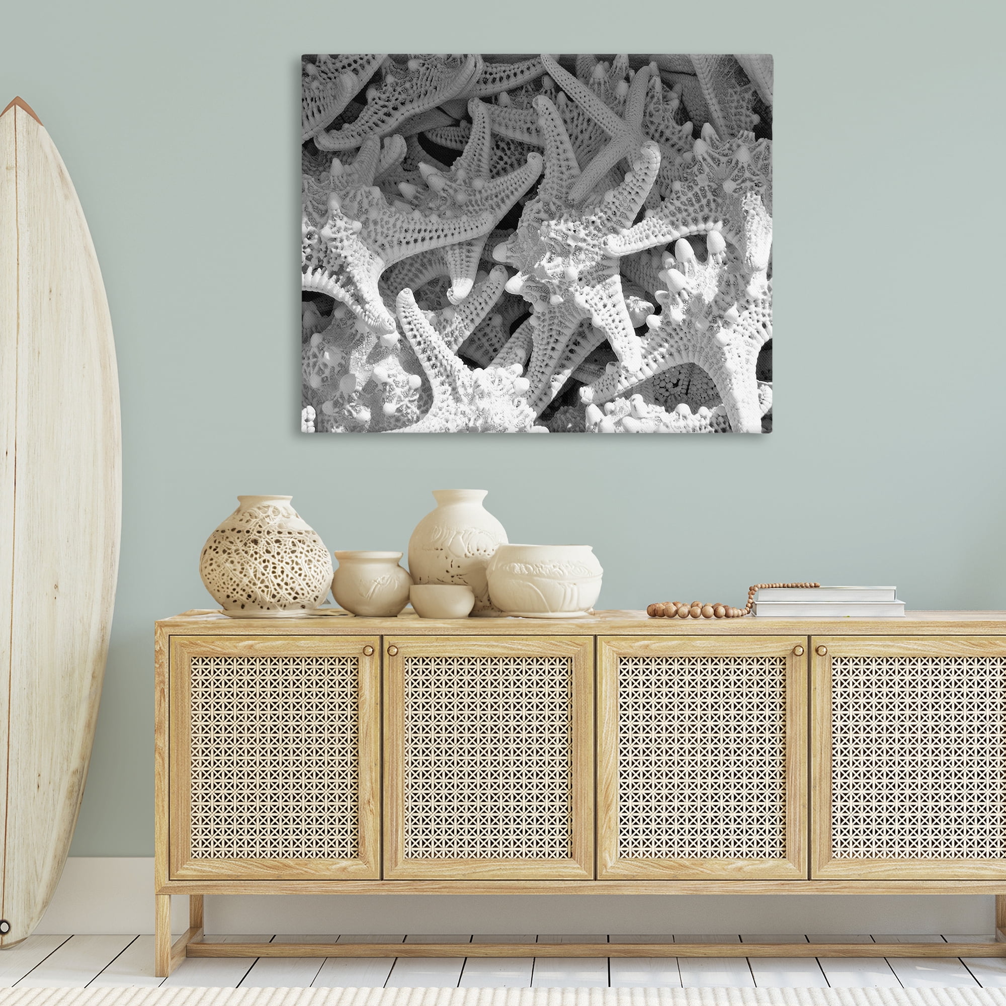 Stupell Industries Nautical Starfish Pile Coastal Photography Gallery Wrapped Canvas Art Print Wall Art, 48 x 36