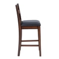 thumbnail image 6 of Linon Lupo 5-Piece Modern Rubberwood Counter Height Dining Set with Padded Seats, Dark Cherry, 6 of 17