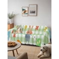 thumbnail image 6 of Spring Easter Couch Cover, Green Plaid Bunny Colorful Eggs Floral Sofa Cover Blanket for 3 Cushion Couch, Sectional Sofa Slipcover Furniture Protector for Living Room Bedroom 71''x134'', 6 of 9