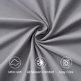 thumbnail image 4 of Cozy Bliss Cooling Deep Pocket Fitted Sheet, Breathable Sheet Set with Pillowcases, Dark Grey, Queen, 4 of 4