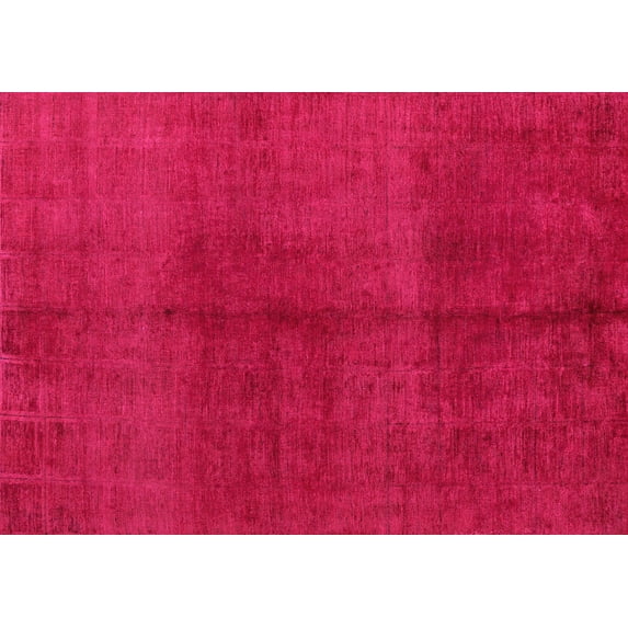 Ahgly Company Indoor Rectangle Abstract Pink Modern Area Rugs, 6' x 9'