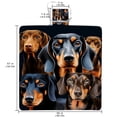 thumbnail image 2 of Dachshund Waterproof Canvas Picnic Blanket Outdoor Mat for Beach, Camping, Hiking - Large Foldable Portable Mat with Handle and Waterproof Backing - 200cm x 150cm, 2 of 6